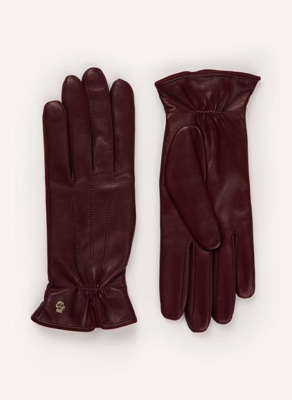 ROECKL Lederhandschuhe ANTWERPEN DUNKELROT