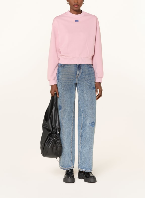 HUGO Sweatshirt DELESSA ROZE / BLAUW