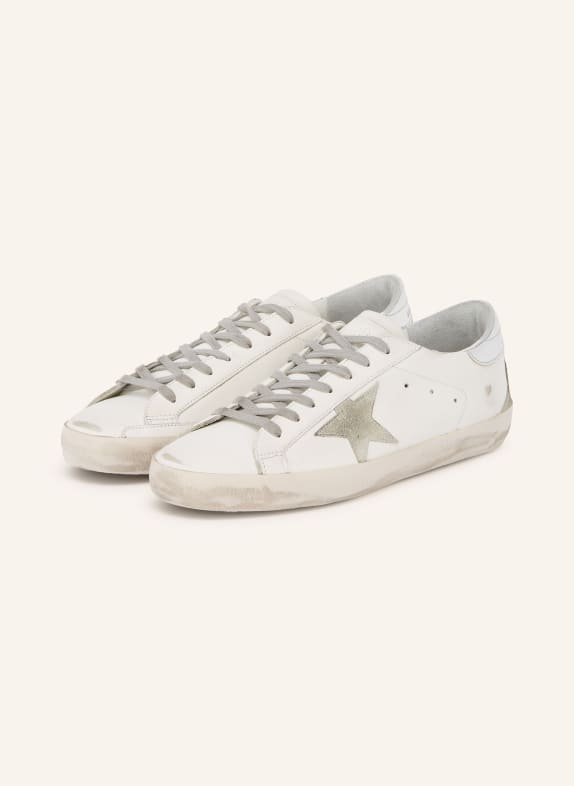 GOLDEN GOOSE Sneaker SUPER-STAR CREME / SILBER