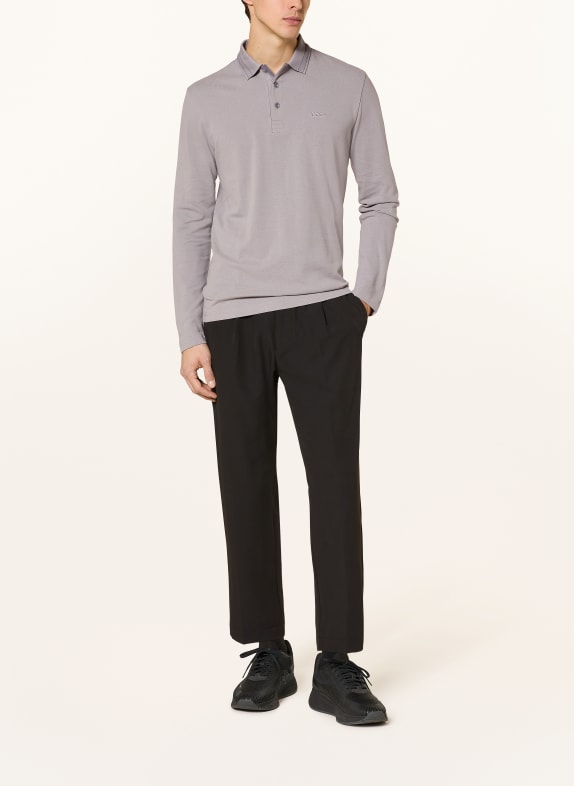 BOSS Pikétröja PLISY Regular Fit GRÅ