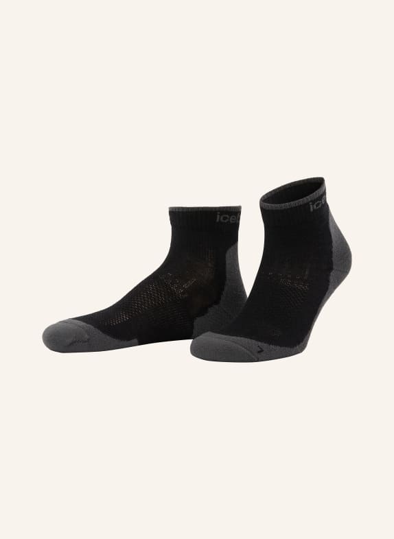 icebreaker Chaussettes de trekking HIKE avec laine mérinos NOIR / GRIS FONCÉ