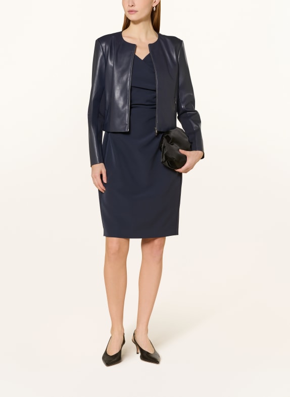 Vera Mont Jacke in Lederoptik DUNKELBLAU