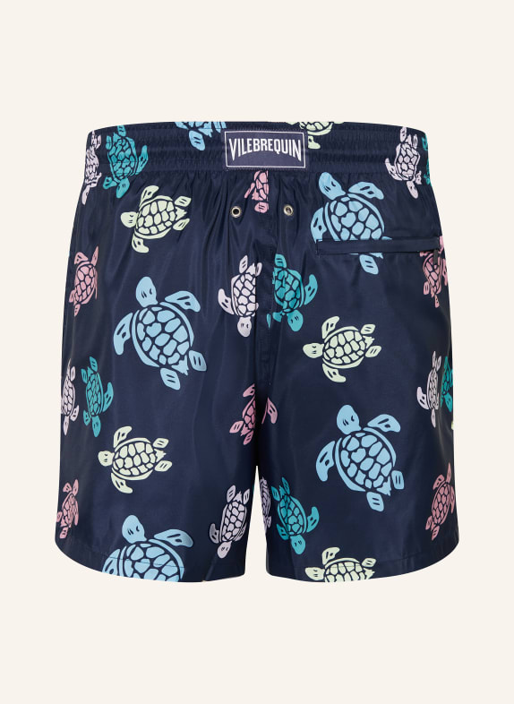VILEBREQUIN Badeshorts MAHINA MØRKEBLÅ / ROSA / LYSEBLÅ