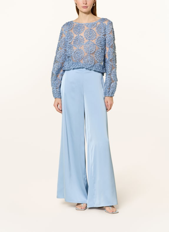 V by Vera Mont satijnen broek LICHTBLAUW