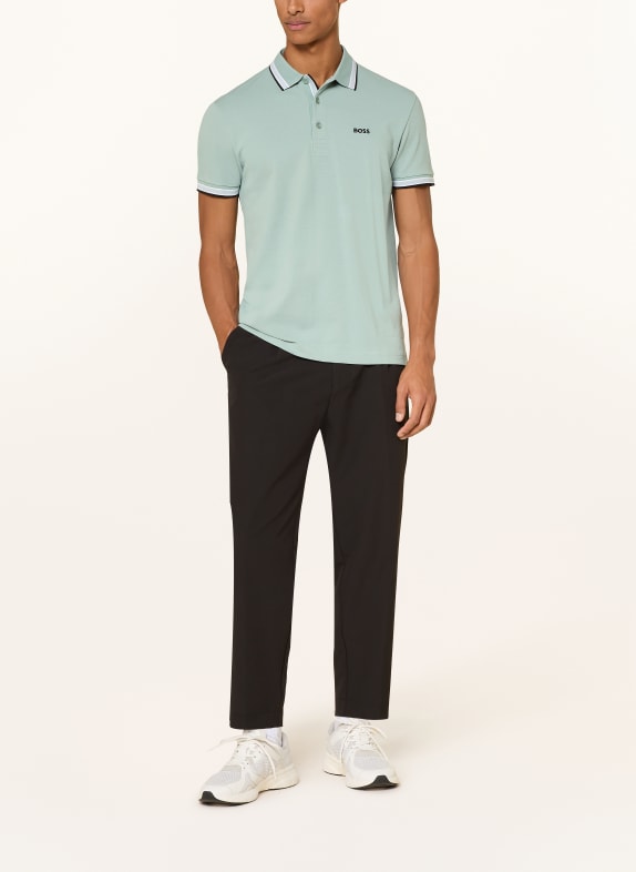 BOSS Piqué-Poloshirt PADDY CURVED Regular Fit MINT / WEISS / SCHWARZ