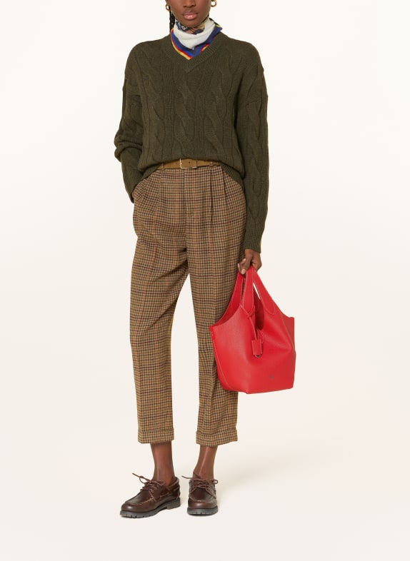 POLO RALPH LAUREN Shopper SHINY DRUM PEBBLE ROT / SILBER