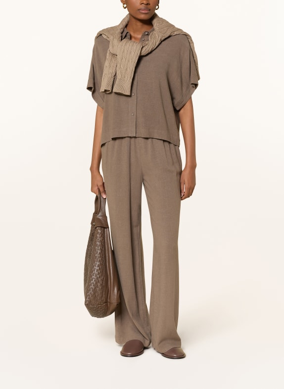 SELECTED Skjortblus BRUN