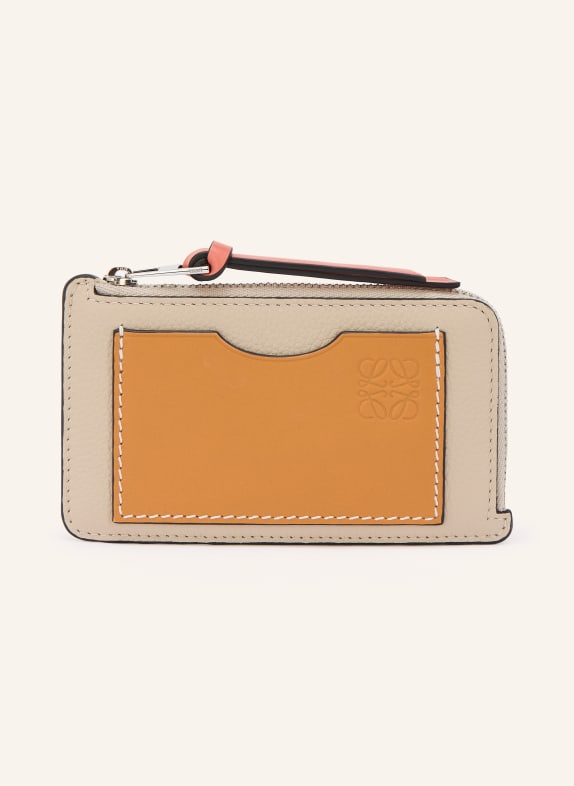 LOEWE Kartenetui CREME / COGNAC