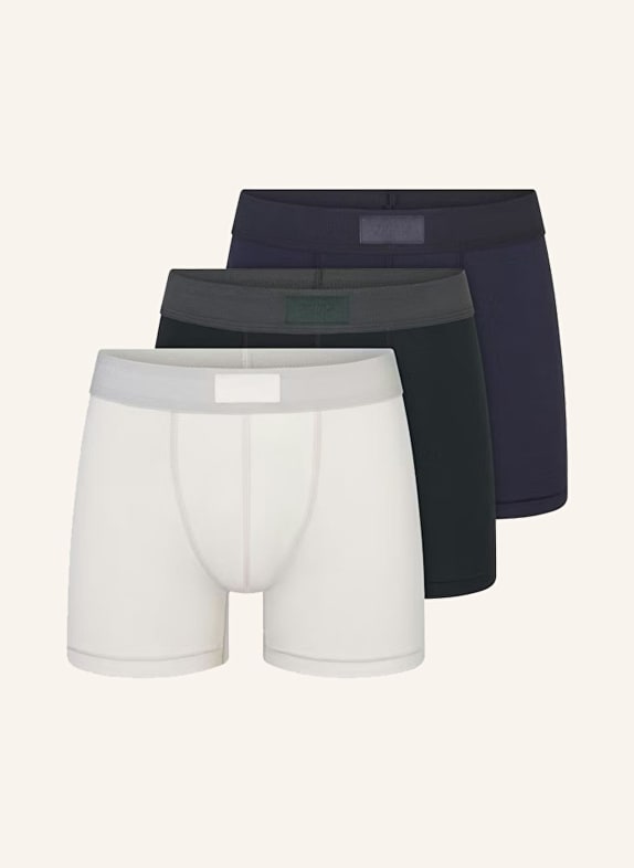 SKIMS 3-pack of SKIMS COTTON boxer shorts BLUE BLACK MULTI