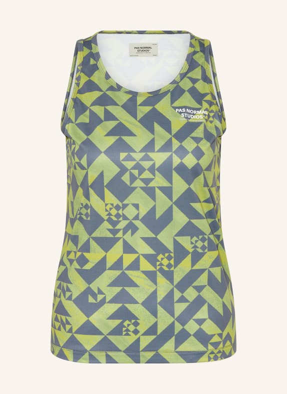 PAS NORMAL STUDIOS Lauftop BALANCE SINGLET ND GRÜN / DUNKELGRAU