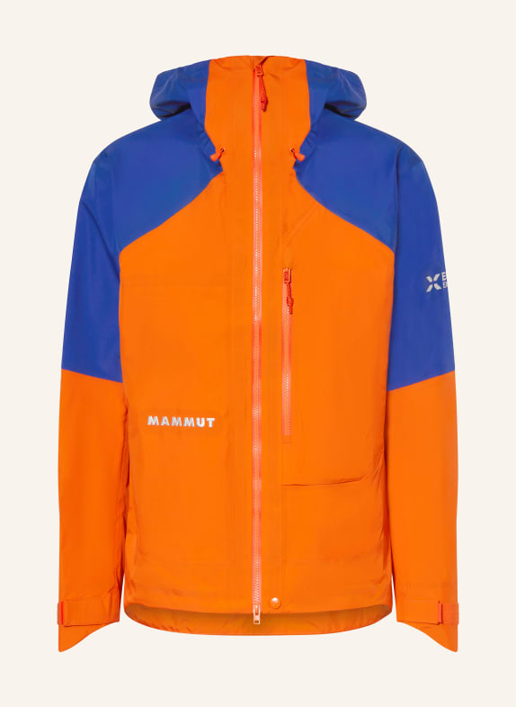 MAMMUT Hardshell-Jacke EIGER NORDWAND ADVANCED HS HOODED NEONORANGE / BLAU