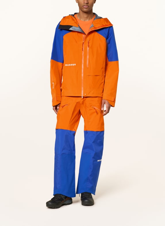 MAMMUT Hardshell-jas EIGER NORDWAND ADVANCED HS HOODED NEONORANJE / BLAUW