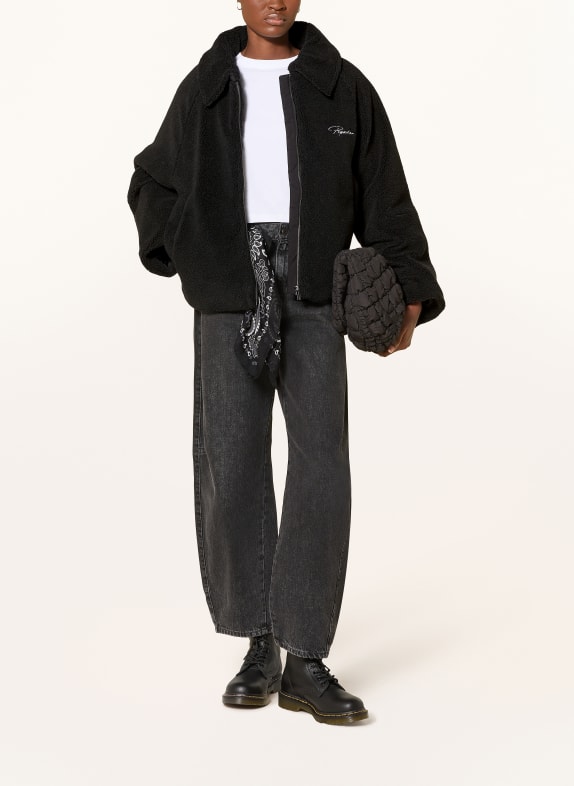 PEGADOR Teddyfell-Jacke LAJA SCHWARZ