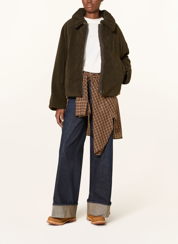 PEGADOR Teddyfell-Jacke LAJA DUNKELBRAUN