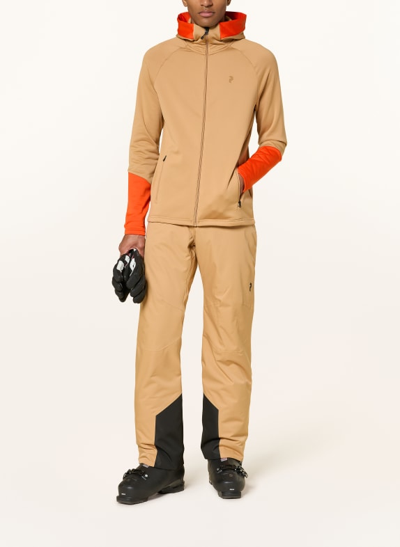 Peak Performance Midlayer-jas RIDER LICHTBRUIN / ORANJE