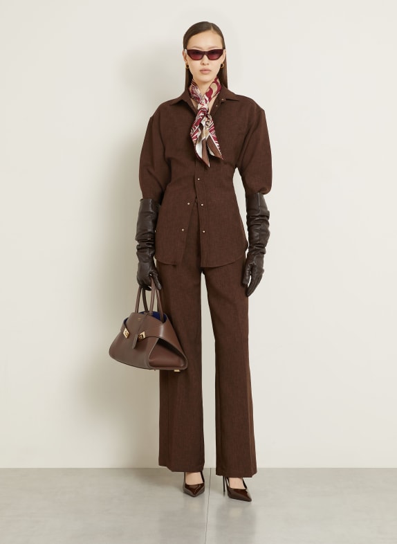 FERRAGAMO Handväska HUG BRUN