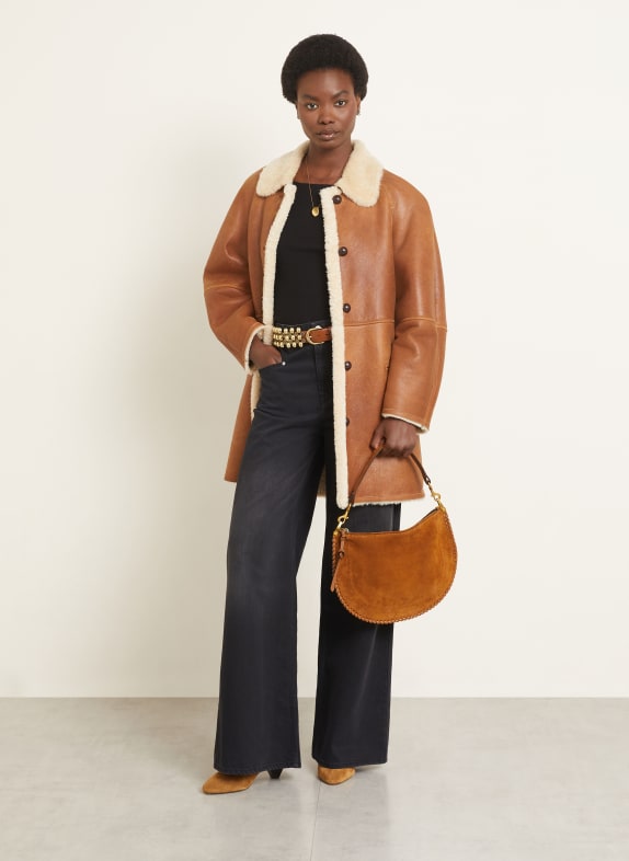 ISABEL MARANT Skuldertaske OSKAN COGNAC
