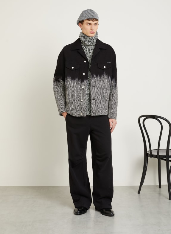 DOLCE & GABBANA Jeansjasje in verschillende materialen ZWART / ECRU