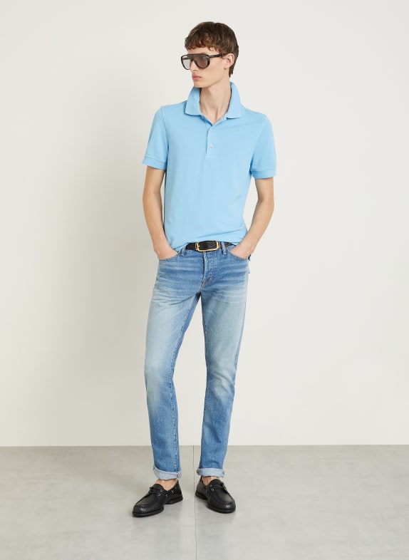 TOM FORD Piqué poloshirt TURQUOISE