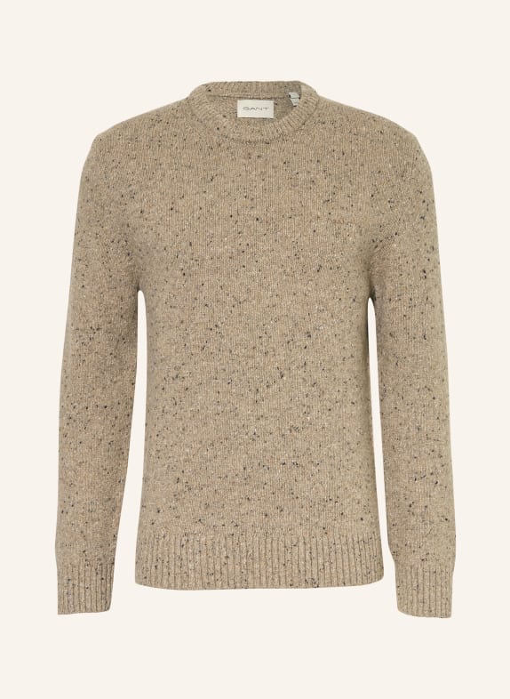 GANT Pullover BEIGE / WEISS / SCHWARZ