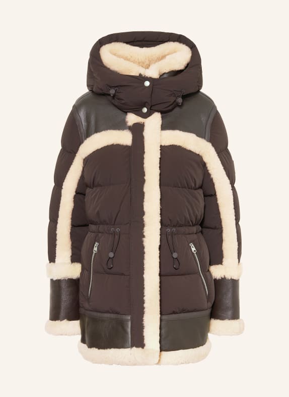 Mackage Daunenparka DUNKELBRAUN / CREME