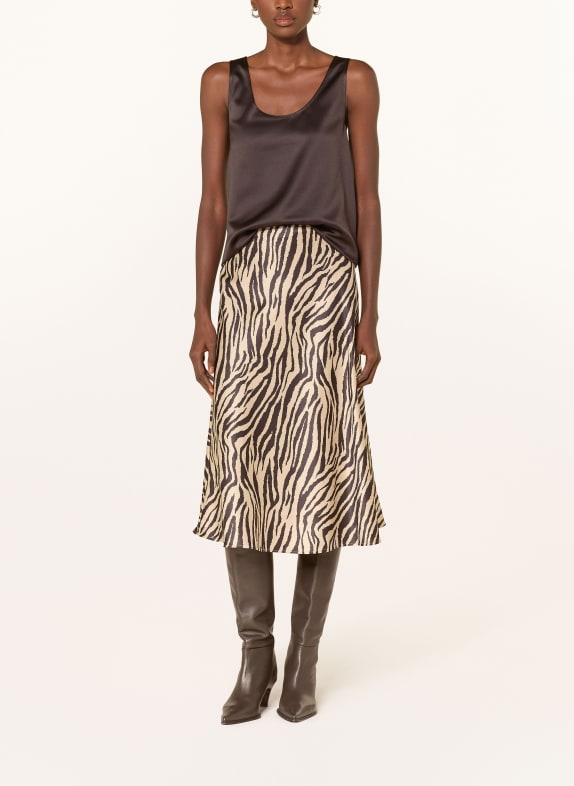 Juvia Top en satin FINNJA MARRON FONCÉ