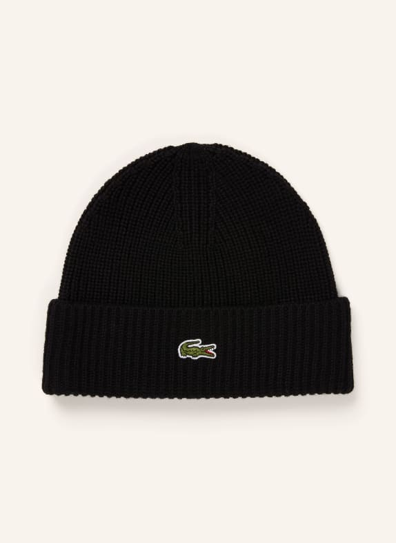 LACOSTE čepice ČERNÁ