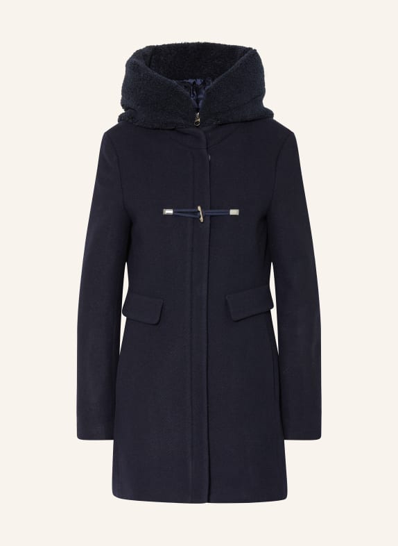 MILESTONE Dufflecoat MSANASTASIA mit abnehmbarer Kapuze im Materialmix DUNKELBLAU