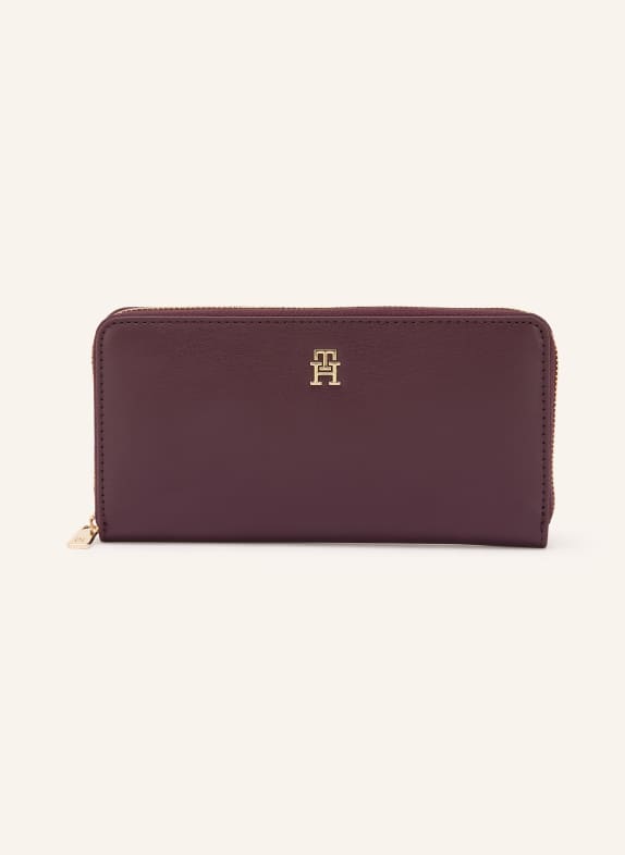 TOMMY HILFIGER Wallet DARK PURPLE / GOLD