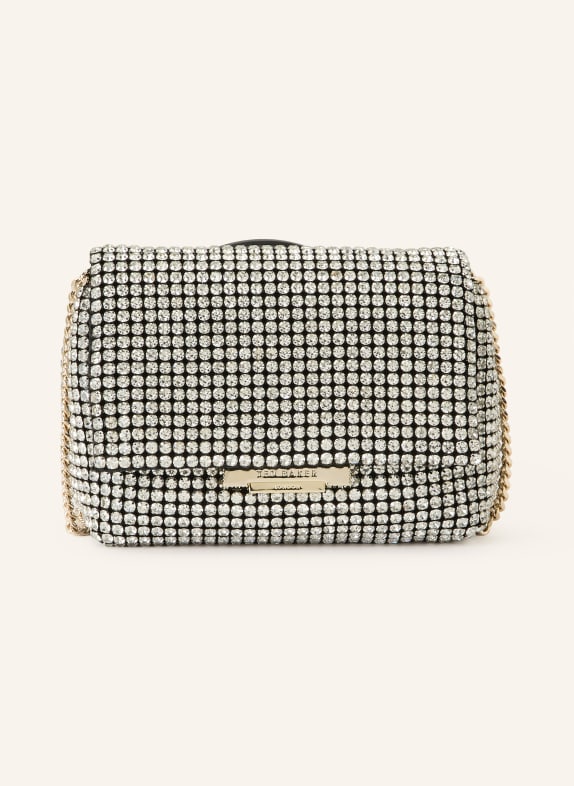 TED BAKER Umhängetasche GLITERS mit Schmucksteinen SILBER