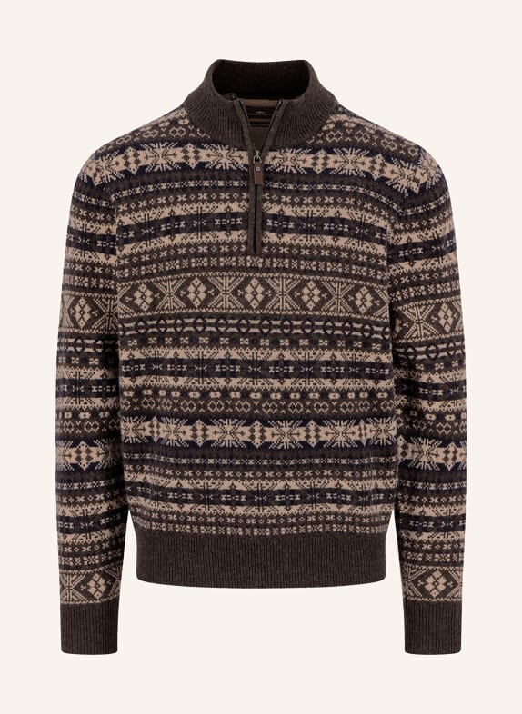 FYNCH-HATTON Troyer DUNKELBRAUN / BEIGE / DUNKELBLAU