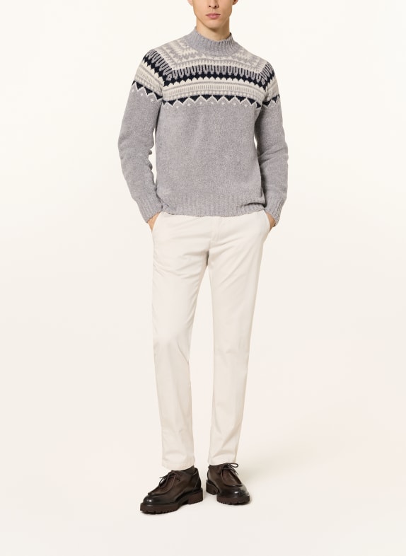 GRAN SASSO Pullover GRAU / DUNKELBLAU