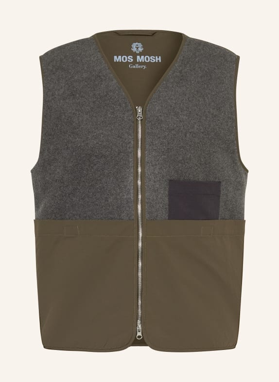 MOS MOSH Gallery Fleeceweste MMGCESS DUNKELGRAU / KHAKI