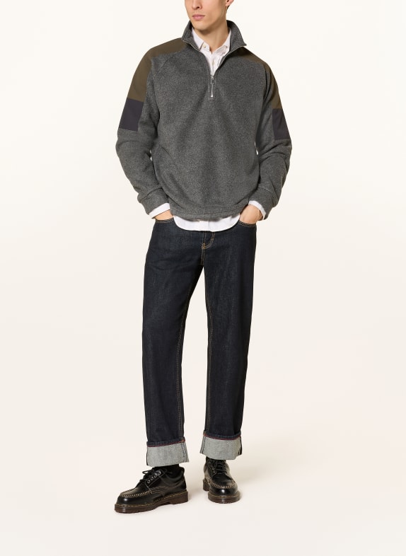 MOS MOSH Gallery Fleece-Troyer MMGCHAN DUNKELGRAU / KHAKI