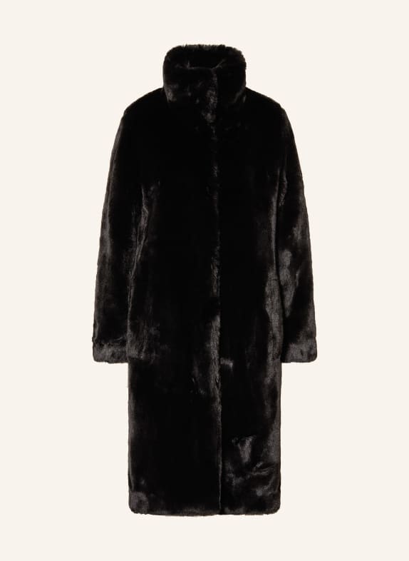 BOSS Kunstfell-Mantel CETEDIA SCHWARZ