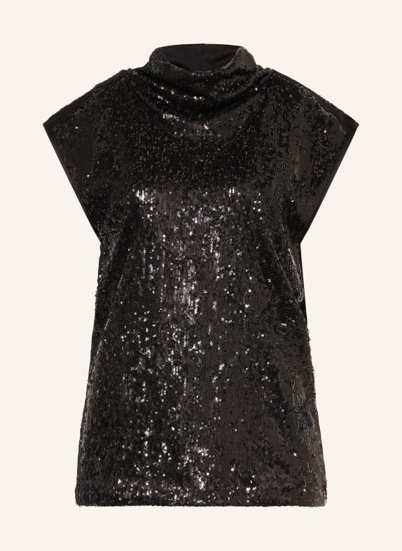 BOSS Top EBIB mit Pailletten SCHWARZ