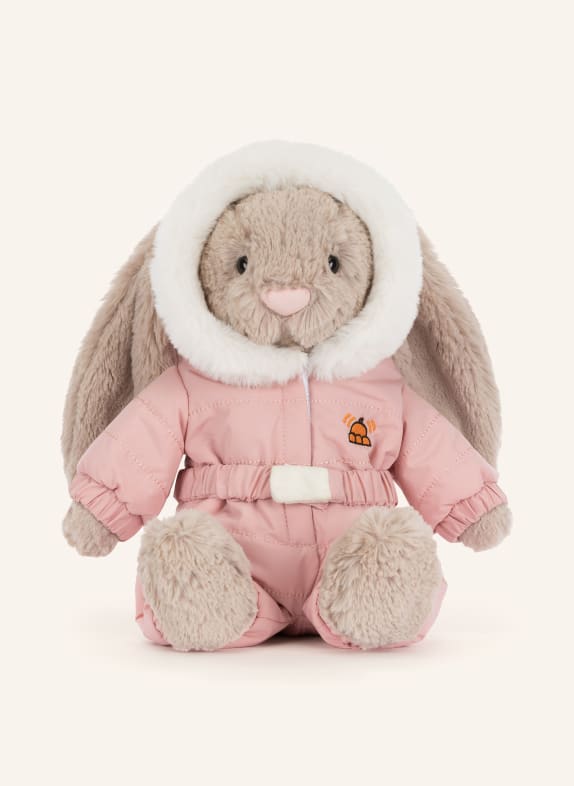 Jellycat Peluche lapin BASHFUL BUNNY SKI SUIT TAUPE / ROSE