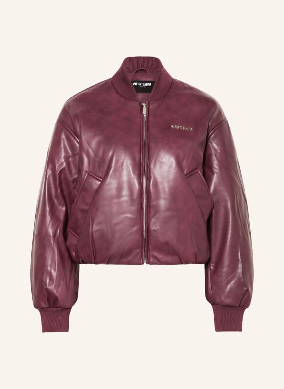 WRSTBHVR Kurtka HEGA V2 w stylu skórzanym CIEMNOCZERWONY