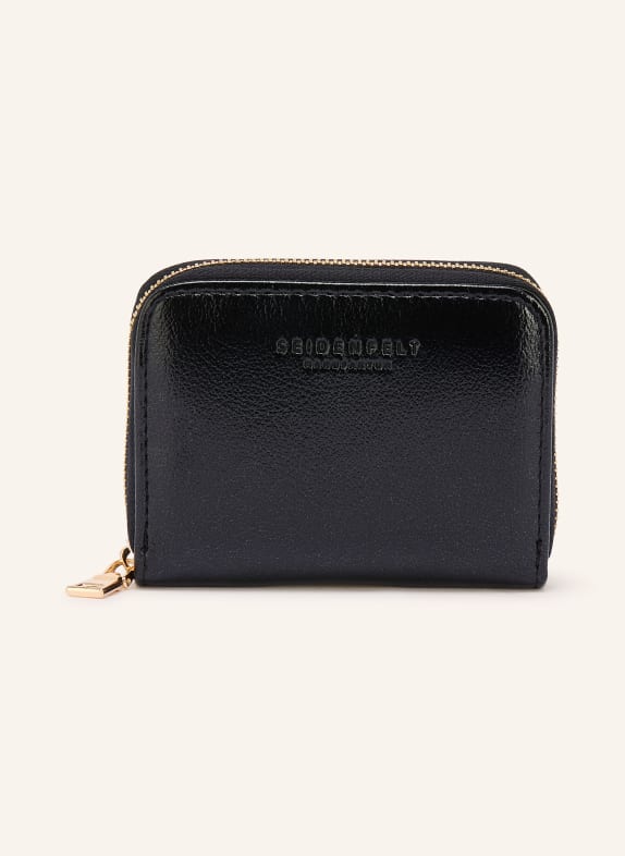 SEIDENFELT Geldbörse YLVA SCHWARZ / GOLD