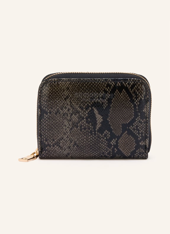 SEIDENFELT Geldbörse YLVA SCHWARZ / GOLD / DUNKELGRÜN