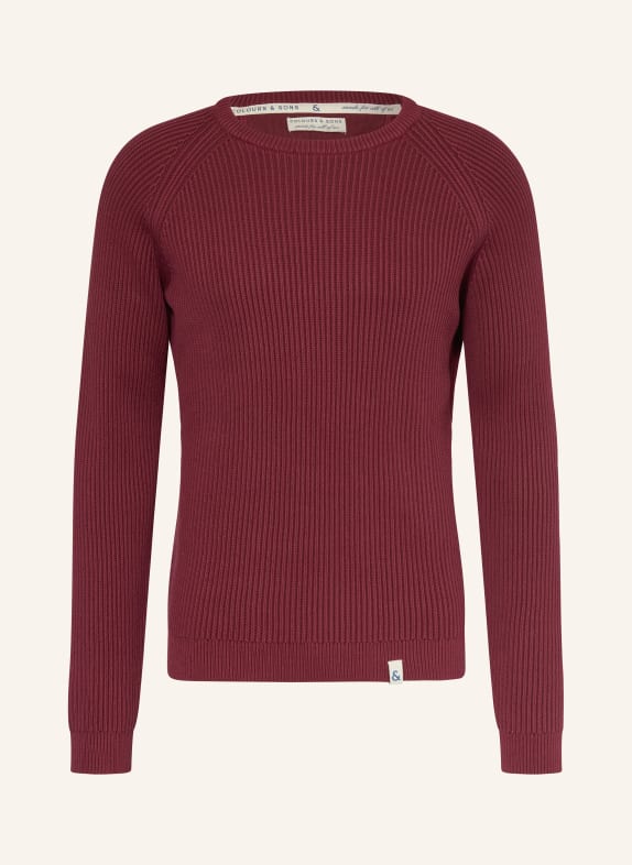 COLOURS & SONS Pullover DUNKELROT