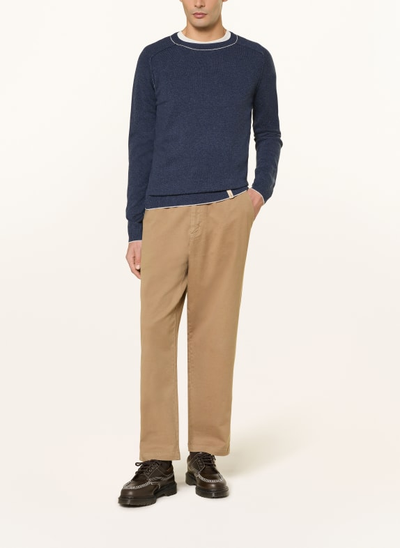 COLOURS & SONS Pulover din lână merino ALBASTRU ÎNCHIS