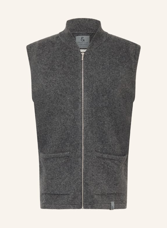 COLOURS & SONS Strickweste DUNKELGRAU