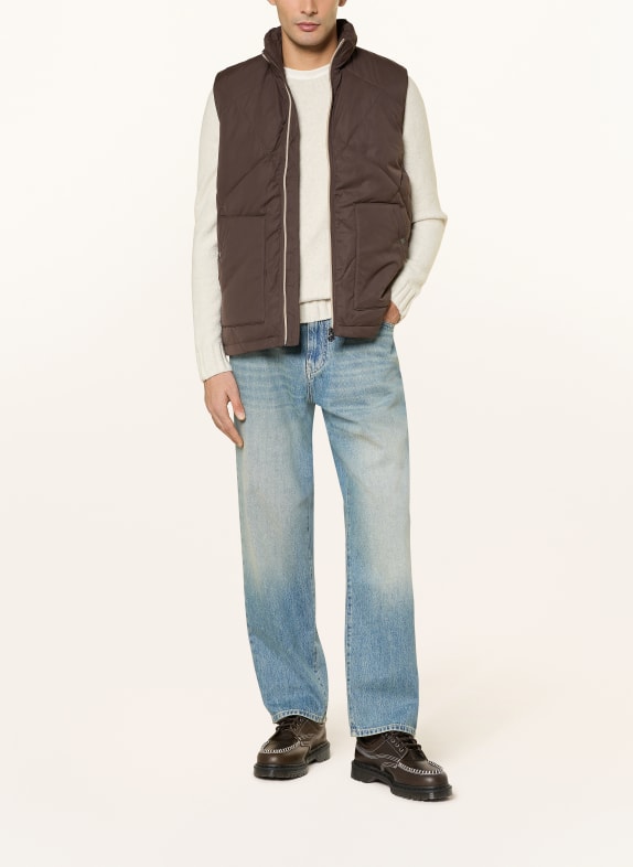 COLOURS & SONS Steppvest met DUPONT™ SORONA®-isolatie MARRON FONCÉ