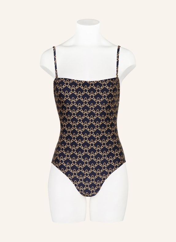 VILEBREQUIN Bandeau-badpak FACETTE DONKERBLAUW / GOUD