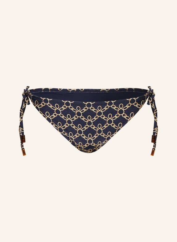 VILEBREQUIN Triangel-Bikini-Hose FLORE DUNKELBLAU / GOLD
