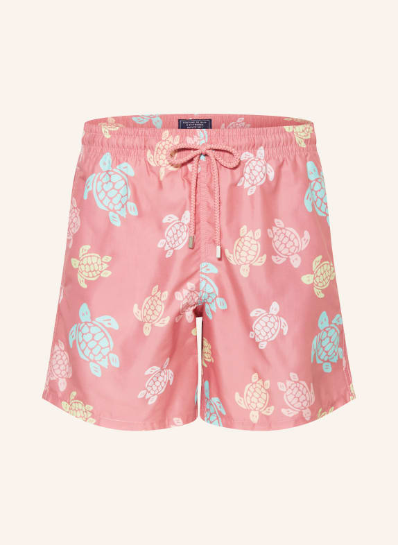 VILEBREQUIN Szorty kąpielowe MOOREA RÓŻOWY / JASNOŻÓŁTY / TURKUSOWY