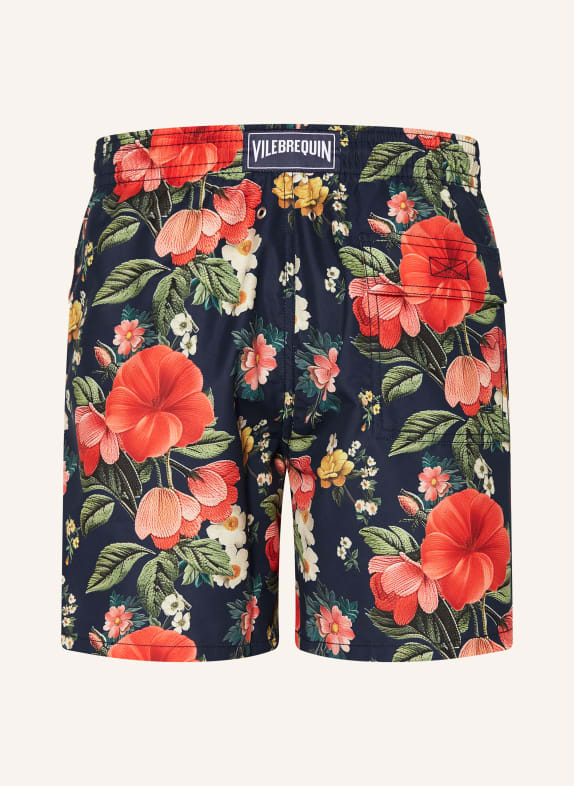 VILEBREQUIN Zwemshort MOOREA DONKERBLAUW / ROOD / GROEN