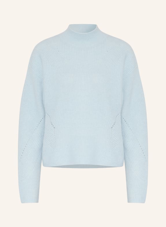 BOSS FLONDASSY sweater with alpaca LIGHT BLUE