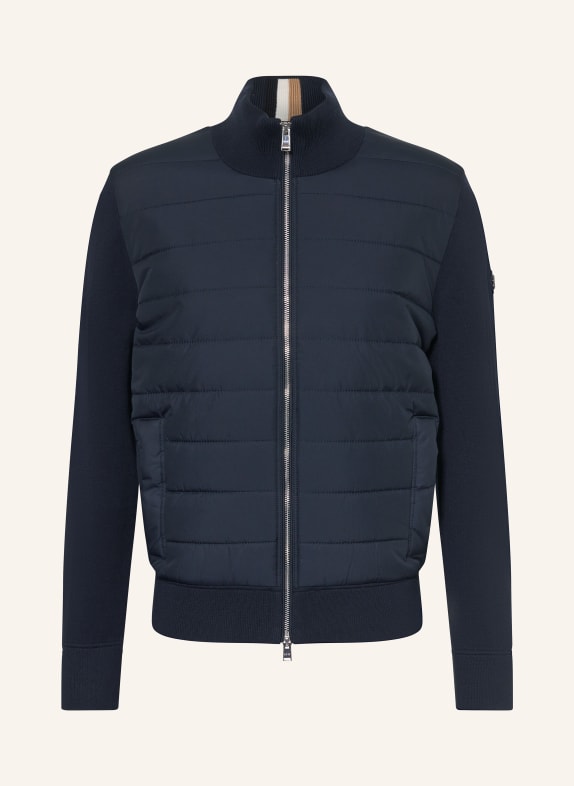 BOSS Steppjacke H-HERNESTO im Materialmix DUNKELBLAU